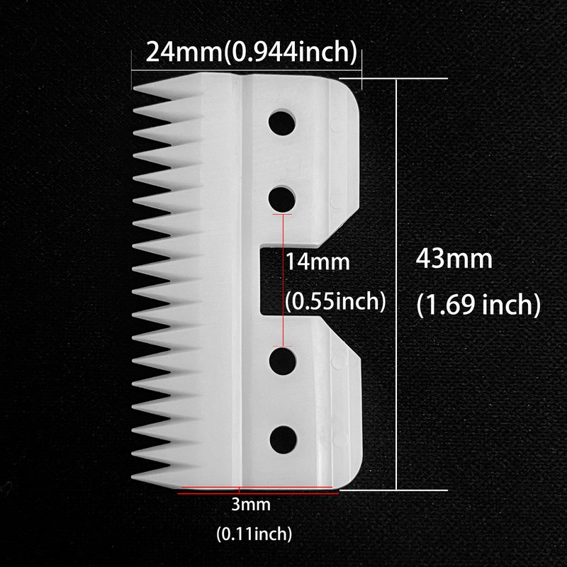 18 Teeth Ceramic Blade Compatible with Oster Fast Feed Clippers