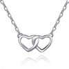 Philip Jones Sterling Silver Sister Quote Heart Link Necklace