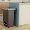 Rubbermaid Premier High-Capacity Step-On Trash Can, 19 Gallon, Single or