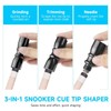 OddMart Snooker Cue Tip Shaper, 3 in 1 Pool Cue
