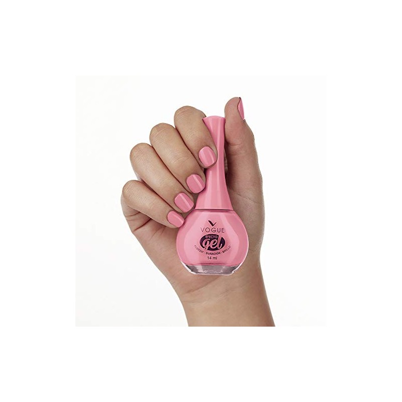 Vogue Esmalte de Unas Efecto Gel, color Rosa Simpatia, 14