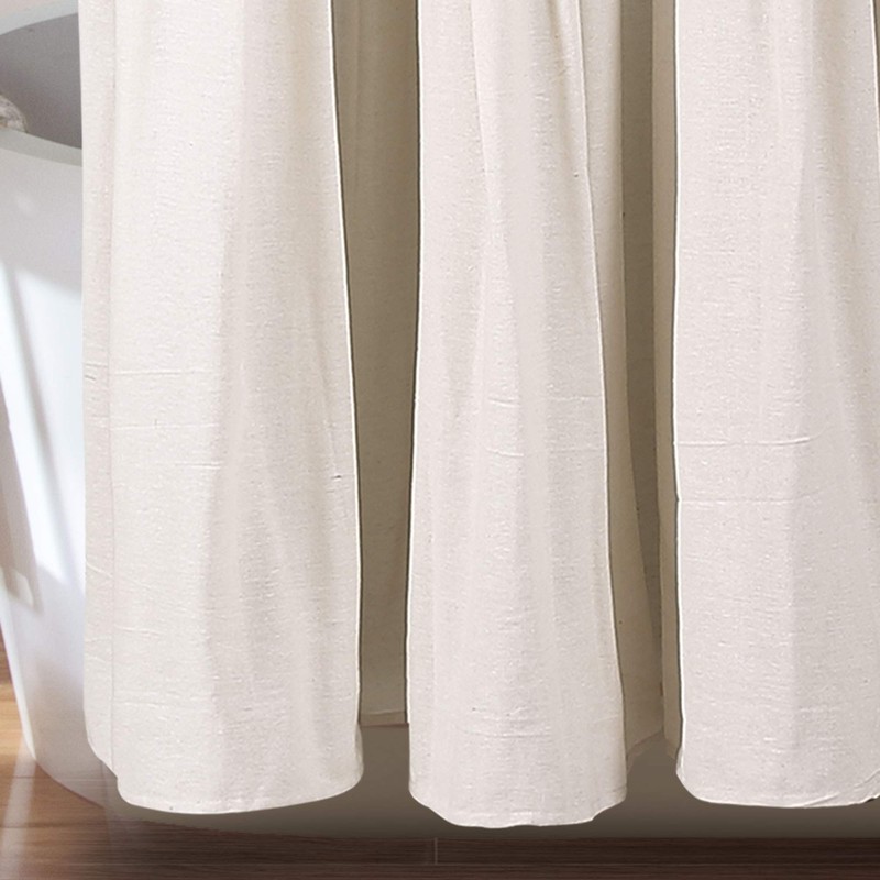 Lush Decor Linen Button Shower Curtain, 72" W x 78"