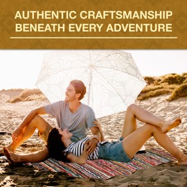 Woven Coast Beach Blanket: Versatile Picnic Blanket, Outdoor Blanket Waterproof Sandproof, Ideal Patio Mat – Perfect for Beach, Picnic, Outdoor Activities(Small)