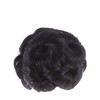 SAFIGLE 1pc Flower Design Hair Bun Clip Natural Black Synthetic