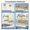Airuida Wall Mounted 8 Inch Center Kitchen Sink Faucet Commercial