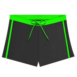 AYESY Boys' Swimming Trunks, Swimming Shorts with Lined Elastic Waistband, Quick-Drying Summer Beach Board Shorts, Swimming Shorts for Boys 7-14 Years, black, 152