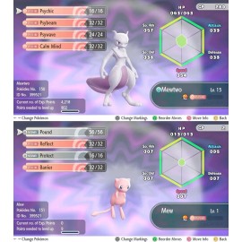 Pokémon Let's Go Pikachu & Eevee - MEWTWO & MEW BUNDLE - ANY NATURE - FAST TRADE