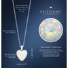 KristLand Moonlight Women's Created White Opal Pendant Made of Sterling