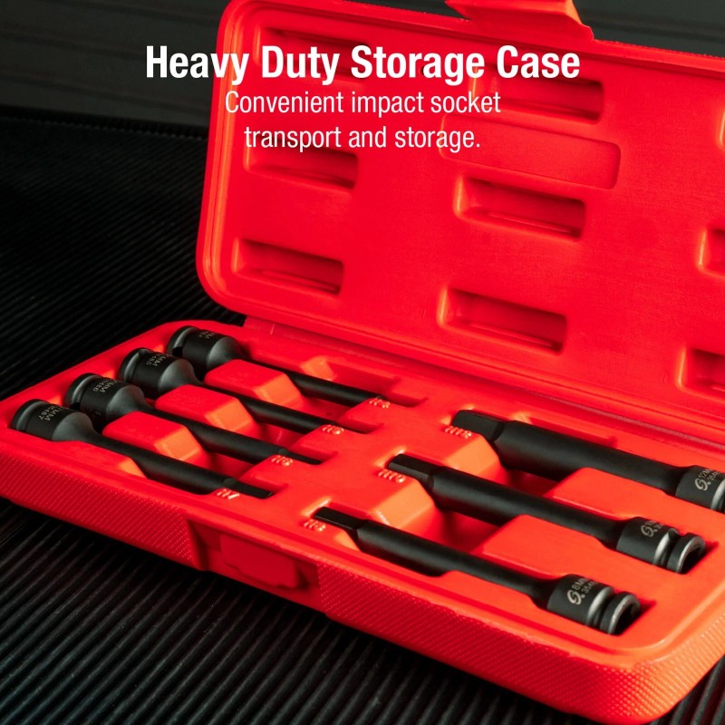 Sunex 3548 3/8" Met 7Pc. Extended Length Impact Hex Driver