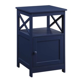 Convenience Concepts Oxford End Table with Cabinet, Cobalt Blue
