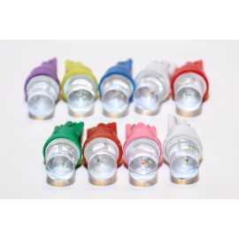 (10 Pack) - 6.3 Volt LED Bulb Flat Top 555 Base (T10) Pinball - PINK