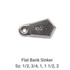 Do It Flat Bank Sinker 1/2, 3/4, 1, 1 1/2,
