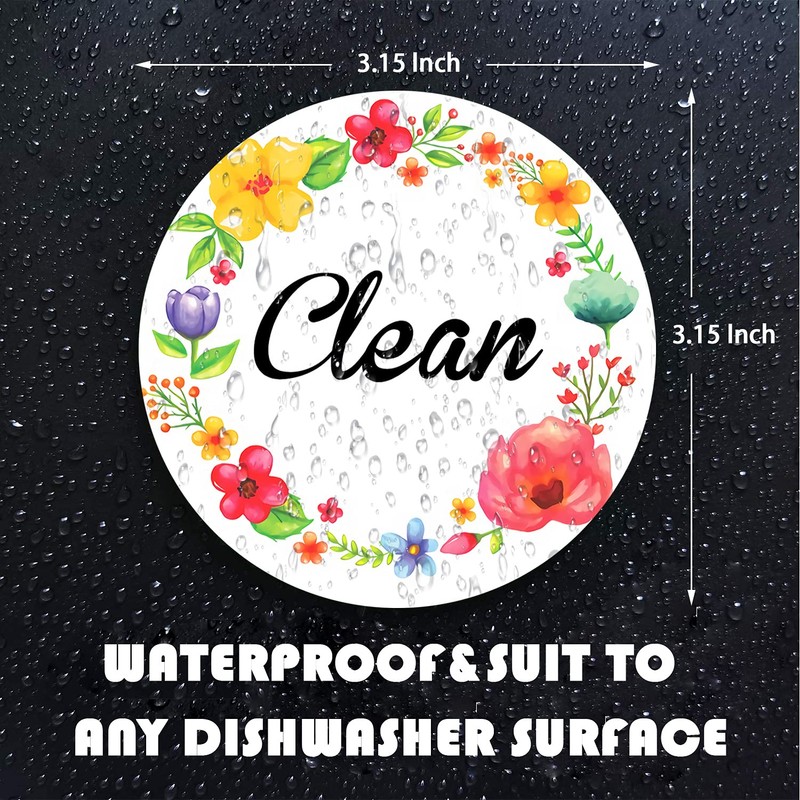 Dishwasher Magnet,Clean Dirty Sign Indicator- Double Sided Magnet with Magnetic