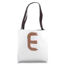 Creative Bold Leather Letter E - Design - Alphabet - Marker Tote Bag