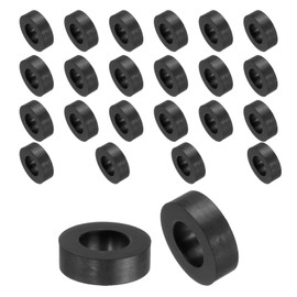 sourcing map 24pcs Rubber Spacers 16mm OD, 8.5mm ID, 5mm Height Round Anti Vibration Spacer Rubber Bushing Grommets Thick Rubber Washers for Home Car Accessories