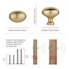 1.3 inch 10 Pack Oval Cabinet Knobs Champagne Bronze Cabinet
