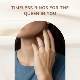 GOURIK White Gold Plated Simulated Diamond Stacking Ring for Oura Gen 4/Oura Gen 3 - Thin Band Smart Oura Stack for Women - Cubic Zirconia Light Weight Eternity Band Size 7.5