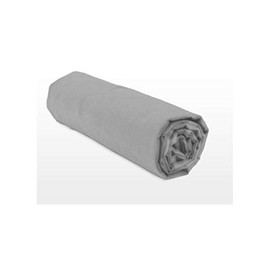 Home Linge Passion Fitted Sheet, Light Grey, 140 x 190 cm + 25 cm, 100% Cotton, 57 Thread Count/cm² Label Oeko-Tex