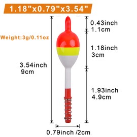 Slip Bobbers for Crappie Fishing Floats and Bobbers Wood Slip Floats Stick Bobbers for Crappie Panfish Walleyes Trout Bass Fishing,510# 20PCS