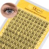 QUEWEL Natural Cluster Lashes D Curl Wispy Eyelash Clusters Mix
