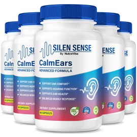 (5 Pack) SilenSense Calm Ears – Premium Silen Sense Daily Ear Support with Natural Ingredients to Maintain Clear Sound, Hearing Comfort & Inner Harmony | Gentle Pills for Everyday Use (300 Capsules)