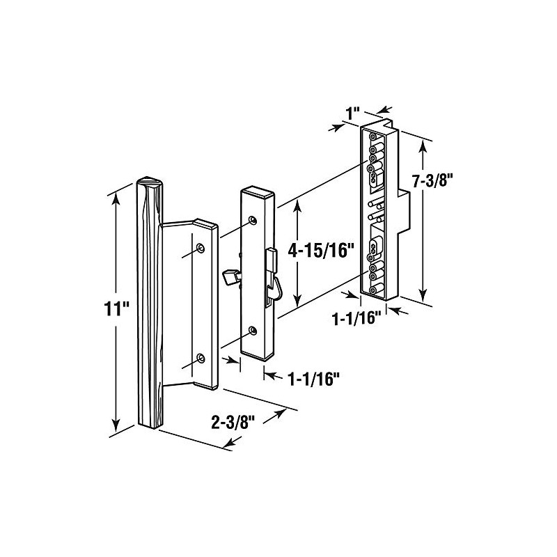 Prime-Line C 1105 Black Diecast with Hardwood Handle Surface Hook