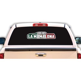 La Mamalona Decal Car Window Laptop Vinyl Sticker trokas Trucking Mexican Flag (Mexican Flag, 6" x 24")