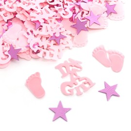 Baby Shower Confetti - Its A Girl, Glitter Confetti Sprinkles for Birthday Party Table Scatters Decoration, Table Scatter Confetti Baby Gender Reveal Jungle Birthday Decorations A3BSZX