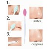 4 PCS Silicona Cepillos Limpieza Facial Manual, Silicona de Doble