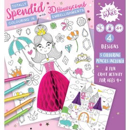 Express Yourself MIP Totally Splendid Get Set Make Colouring in Set with Honeycombs Kids Craft Kit for Kids - Creative Colouring Set with Princess, Ballerina, Castle and Dogs Designs GSET001