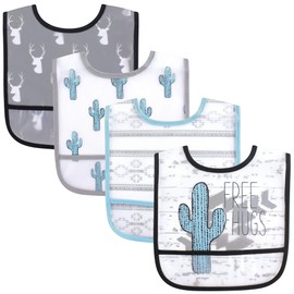 Yoga Sprout Waterproof Bibs, 4 Pack, Free Hugs
