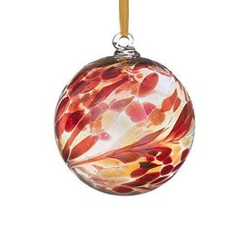 Sienna Glass Angel Orb Archangel Gabriel, Copper