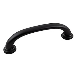 Hickory Hardware 10 Pack Solid Core Kitchen Cabinet Pulls, Luxury Cabinet Handles, Hardware for Doors & Dresser Drawers, 3-3/4 Inch (96mm) Hole Center, Matte Black, Zephyr Collection