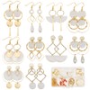 SUNNYCLUE 1 Box 10 Pairs Natural Shell Earring Making Kit