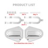 HDBUBALUS Bar Shield Rear Chrome Axle Covers Swingarm For Harley