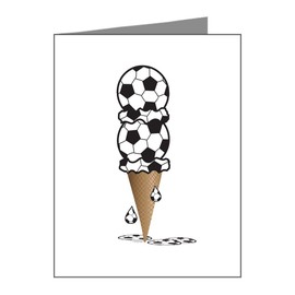 Note Cards (20 Pack) Soccer Ice Cream Cone