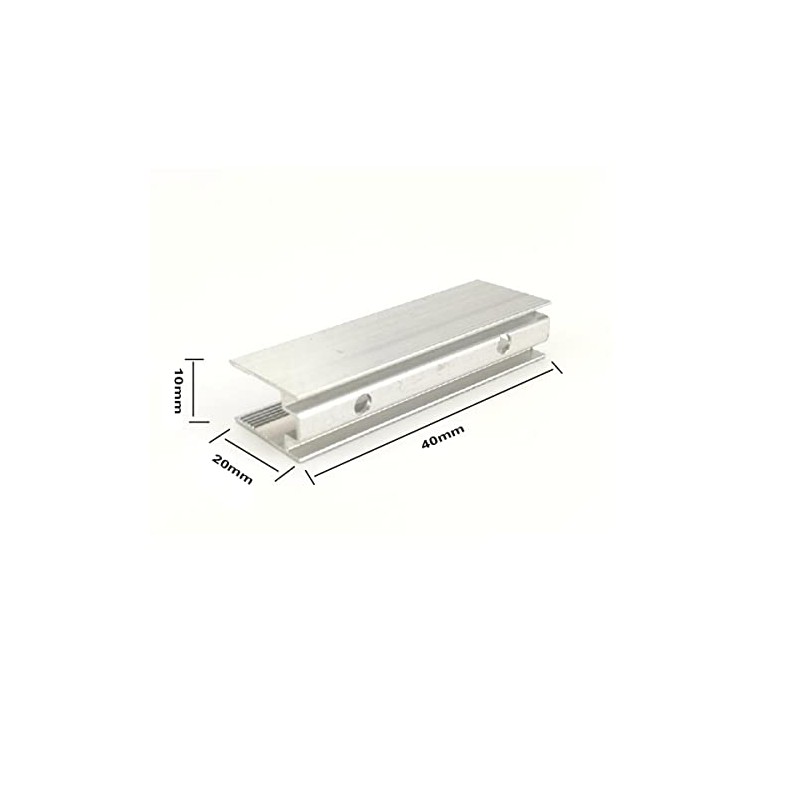 FOLGEMIR Pack of 10 Mounting Brackets, Aluminium Mounting Clips, Metallic