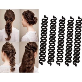VASANA 5 x Black Hair Bun Clips Braiding Hair Bun Braiding Hair Bun Clips for Women Girls