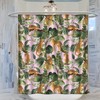 INSFBRB Leopard Palm Leaves Waterproof Fabric Shower Curtain,Abstract Boho Wildlife