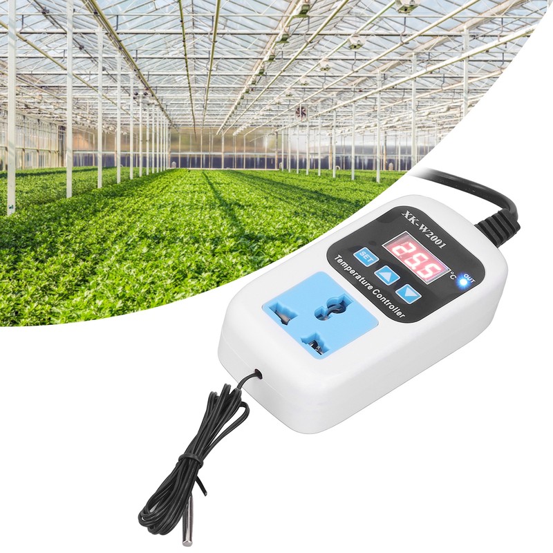 Temperature Controller Automatic Adjustable Digital Display Electronic Socket Thermostat for