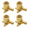BesNPT 4 Pcs Brass Drop Ear Elbow Pex 1/2" x