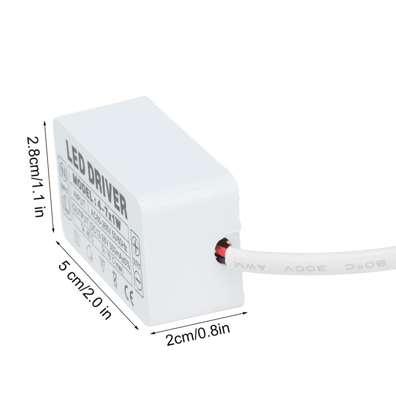 FTVOGUE 4-7X1W LED Driver Constant Current Power Supply Transformer, Input