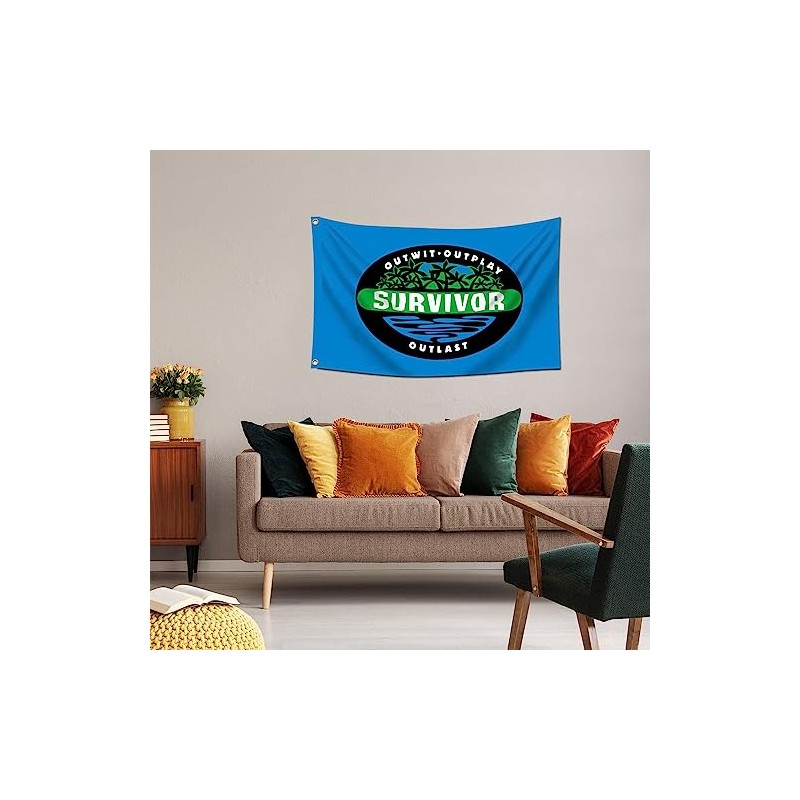 LCFHOME Survivor Tapestry TV Show Flag Firth Outwit Outplay Outlast