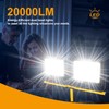 20000 Lumen Work Lights with Stand, 200W Dual Head LED