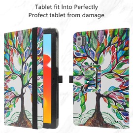 MAMA MOUTH Case for SGIN T10,Slim Folio Folding Stand PU Leather Cover for SGIN T10 10.1 Inch Tablet,Love Tree