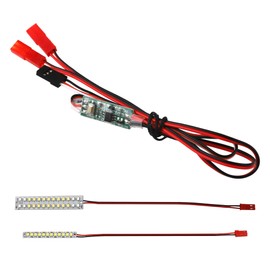 HIRCQOO RC LED Light 70mm 58mm Highlight Waterproof Front Rear Bumper Led Strip Compatible with Traxxas MAXX 1/10 RC Crawler Car Upgrade Part