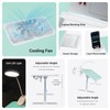 Adjustable Laptop Lap Desk with Cooling Fan USB Light for