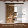 CCJH 4FT Single Sliding Barn Door Hardware Kit Black Basic