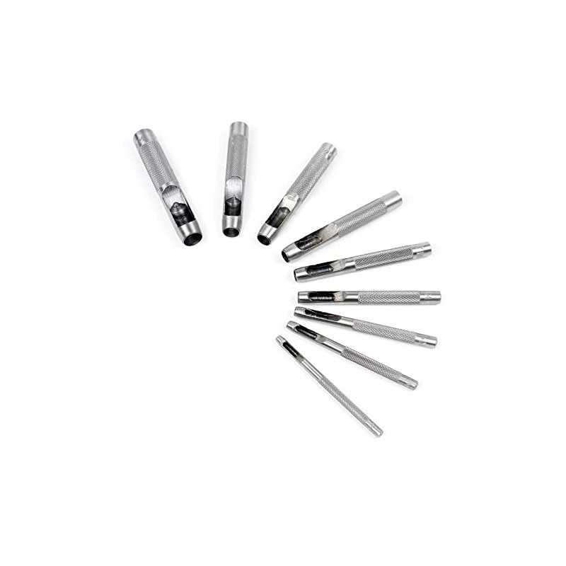 XPOtool Punch Set 3-12 mm 9-Piece Hole Cutter Made of