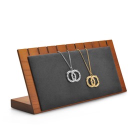 Oirlv Wooden Necklace Display Stand Necklace Organiser Holder Pendant Storage Stand